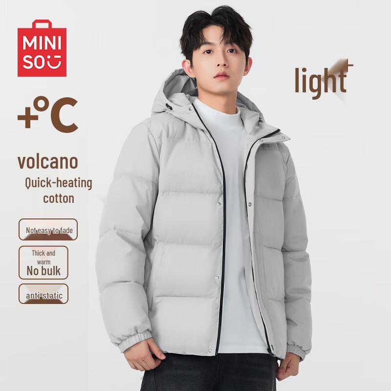 

MINISO Men s Hooded Winter Puffer Jacket L