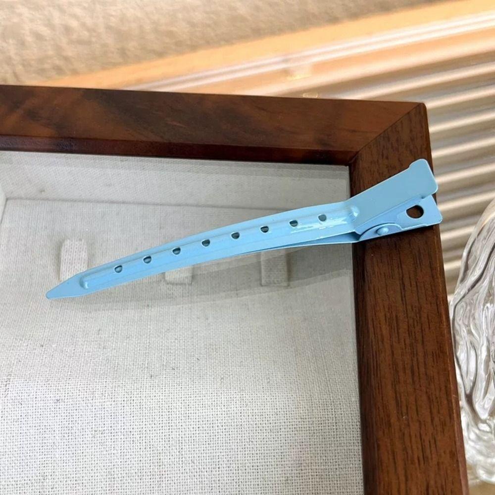 

Ice Cream Color Hairdressing Hairpin Hair Locating Clip Hair Styling Tools Traceless Duckbill Clip Anti-slip Duckbill Clip синий