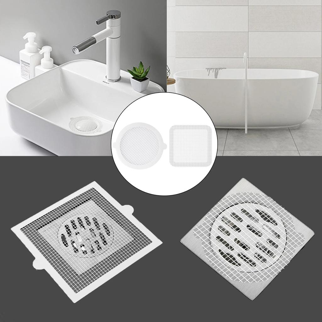 10-50pcs Disposable Shower Drain Hair Catcher Mesh Drain Covers Floor Sink Strainer Filter Hair Stopper For Bathroom Kitchen
