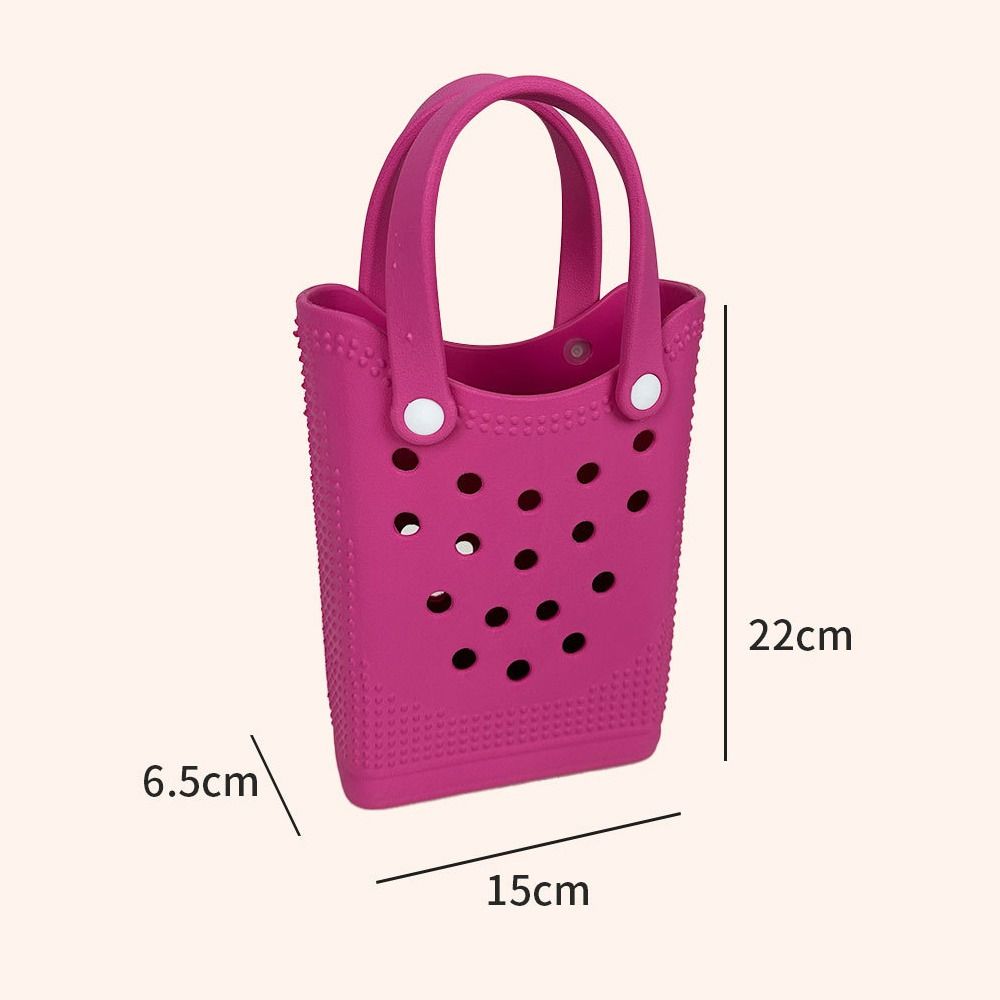 DIY Holes Beach Bag Mini Storage Bag Fashion Tote Bag Women