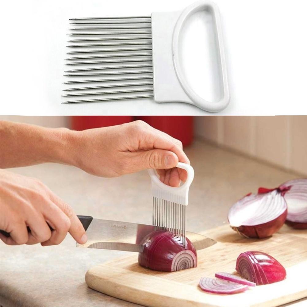 

Держатель для лука, овощерезка, устройство для нарезки картофеля, гаджет, вилка из нержавеющей стали