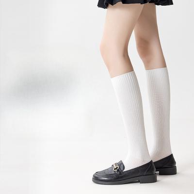 Chaussettes hautes verticales fines antidérapantes pour femmes, automne et hiver