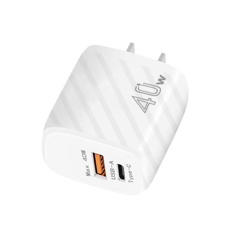 Dual-Port 20W QC+PD Fast Charger Adapter for Huawei, Apple, Samsung