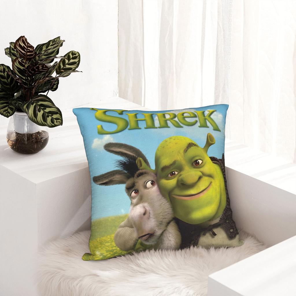 Cartoon Monster Shreks Pillowcase Printed Polyester Cushion Cover Decoration Throw Pillow Case Cover Home Zipper 40X40Cm