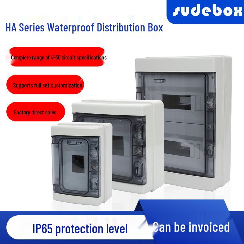 HA4 Waterproof Outdoor Distribution Box for Circuit Breakers & Leakage Monitoring