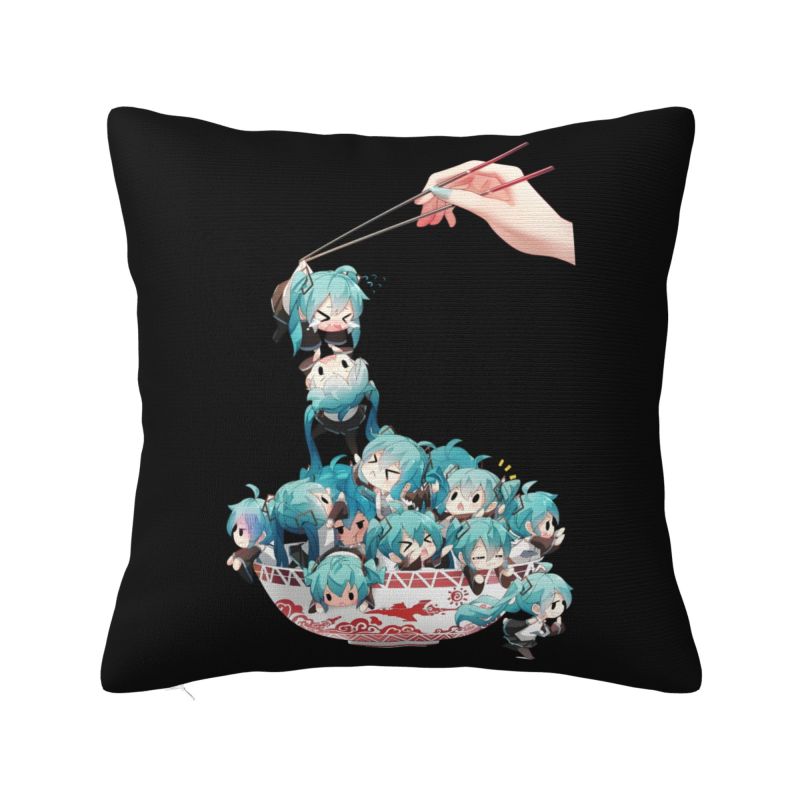 Custom Hatsunes Miku Anime Pillowcase Cartoon Manga Chair Cushion Cover Square Pillowcase 30cmx30cm