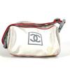 CHANEL Sports Logo mini Bag cylindrical pouch Shoulder Bag Nylon White/Red