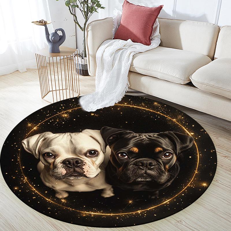 Cartoon Print Round Area Rug,Carpet Rug for Living Room Bedroom Sofa Playroom Decor,Non-slip Floor Mat