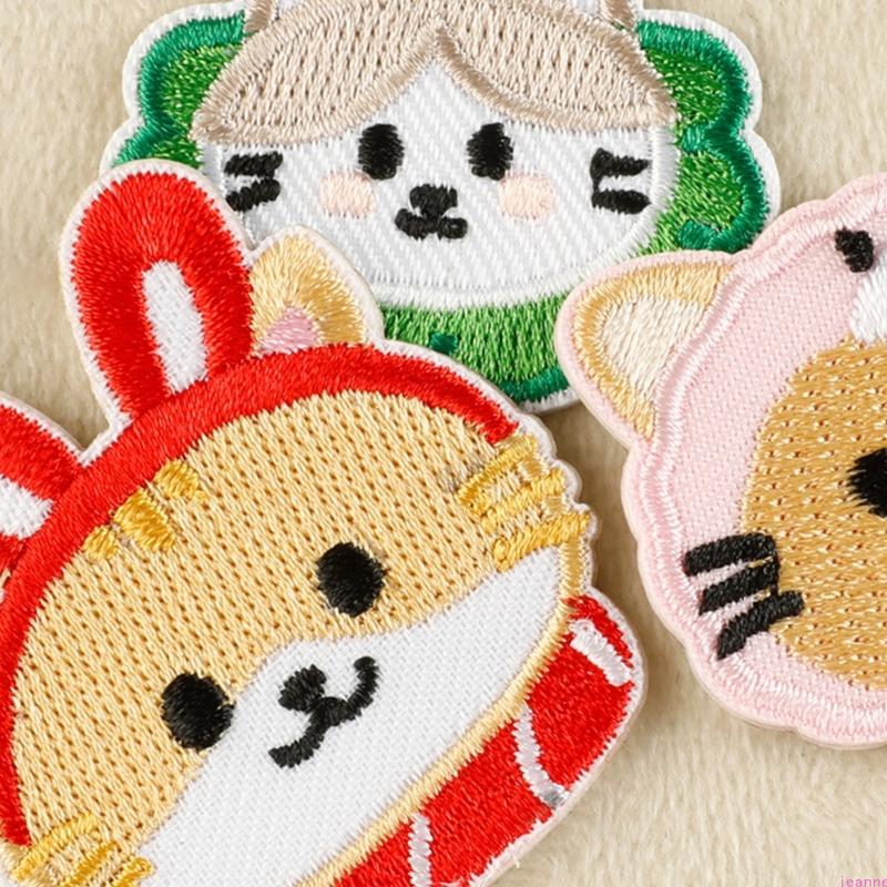 12Pcs Kitten Embroidered Patches Cartoon Cats Sewing Patches Iron On Patches Applique Patches Sew On Patches for Clothe