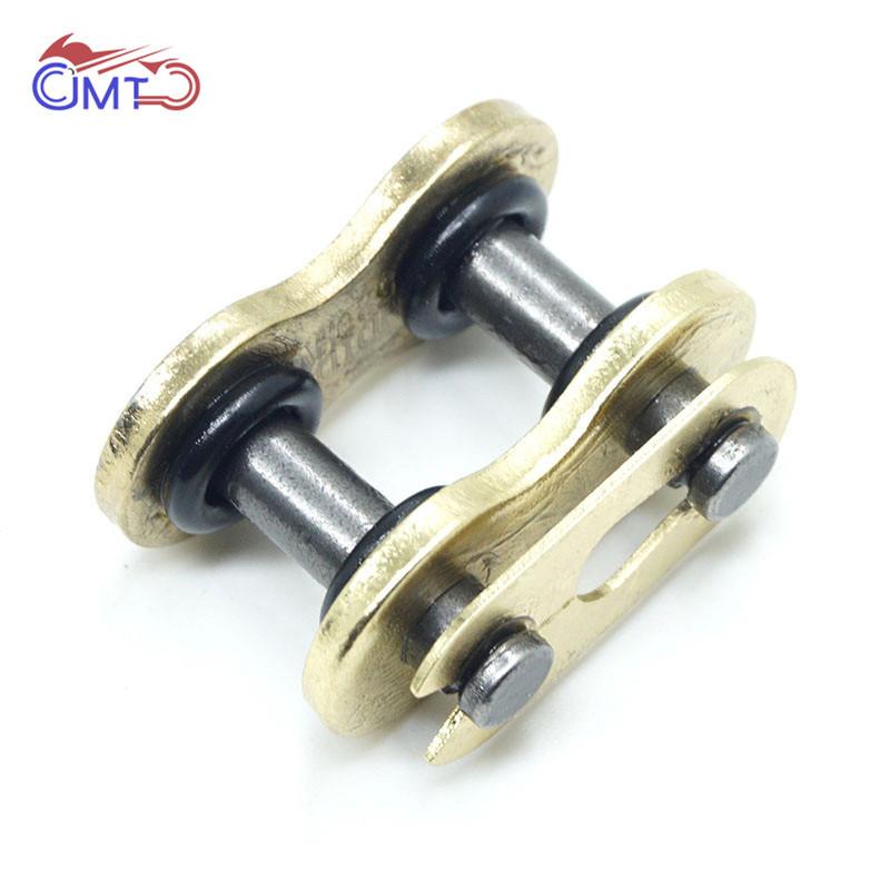 Motorcycle Drive Chain O-ring Mater Link Gold Rivet Clip Connector for 428 520 525 530 428H 520H 525H 530H Motorbike