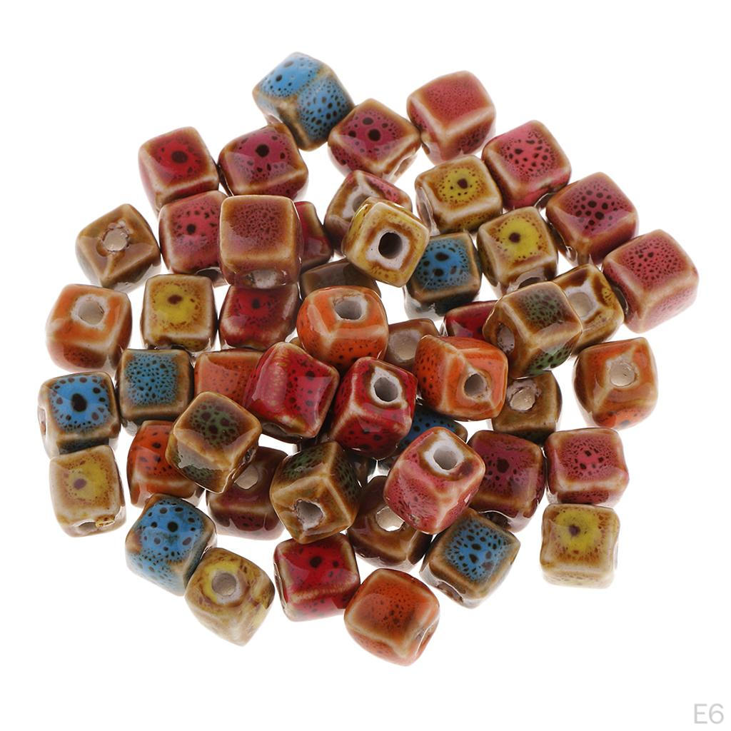 50 /Triangle Ceramic Porcelain Loose Beads DIY Bracelet Jewelry Material