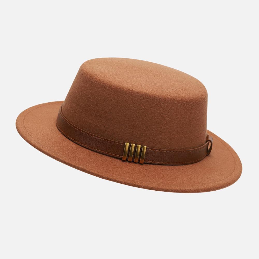Warm Formal Hat Belt Ornament Opper Hat Trendy Bucket Hat Autumn and Winter