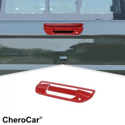 Red Rear Tailgate Door Handle Decor Trim Cover for Jeep Gladiator JT -2024