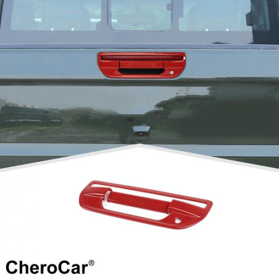 

Red Rear Tailgate Door Handle Decor Trim Cover for Jeep Gladiator JT -2024