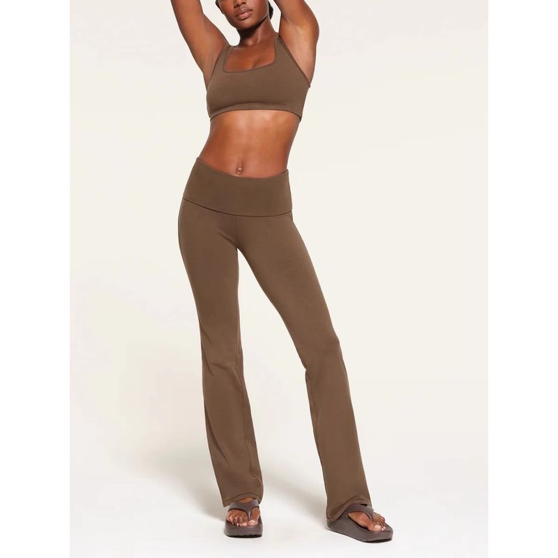 In Stock Skims American Casual Pants Women's Elastic Waist Drawstring Straight-leg Loose Slim Looking Loose Pants All-Matching Trousers