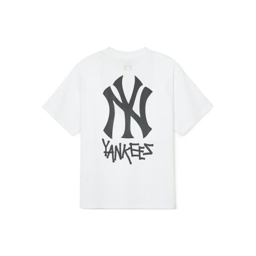 New MLB SS24 Set-in Sleeve T-Shirt Unisex White 3ATSB1843-50WHS