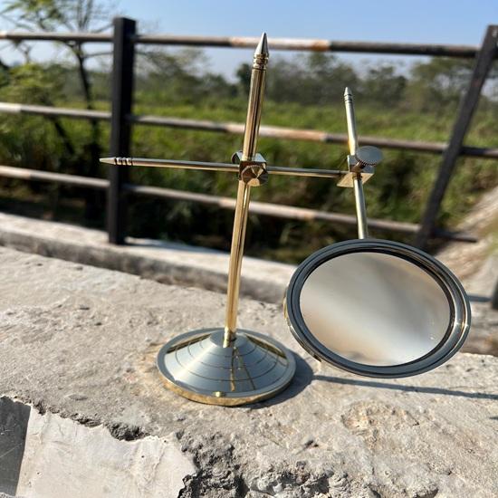 Brass Adjustable Magnifying Glass for Reading, Hobbies, and Desk Decor