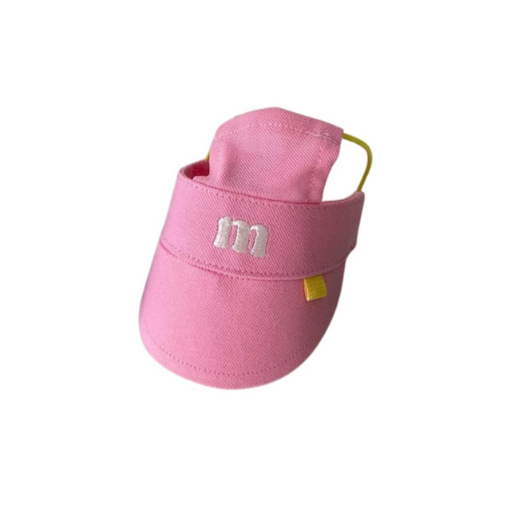 

Cute Puppy Baseball Hat Multicolour Three-color Sun Hat Creative Dog Sunscreen Cap Summer L розовый
