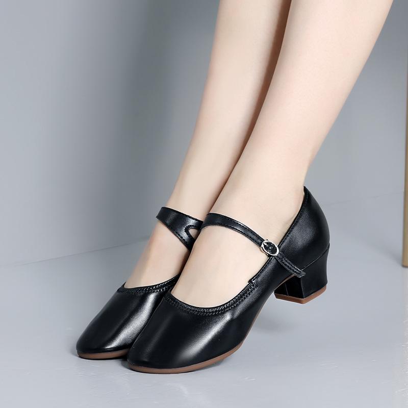 Buty do tańca dla kobiet i dziewcząt, buty do tańca towarzyskiego, do tańca latynoskiego, nowoczesnego, do salsy, do ćwiczeń, z zamkniętymi palcami, do tańca kwadratowego, z miękką gumową podeszwą