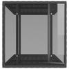3 Piece Bistro Set with Cushions Black Poly Rattan