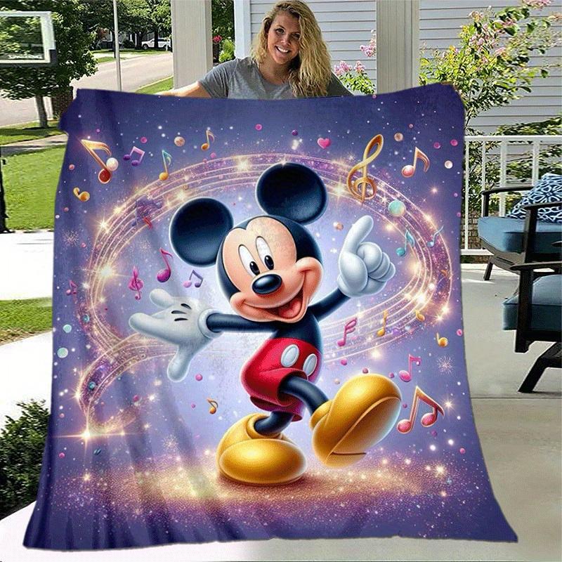 1pc Mickey Printing Blanket - Soft, All-Season Throw for Living Room, Bedroom,Personalized Gift with Adorable Cartoon Design