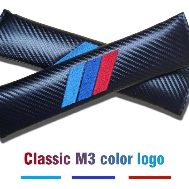 2PCS Car Seat Belt Cover For BMW, Carbon Fiber Seatbelt Shoulder Protection, Soft Car Seat Belt Strap Cushion Protect Your Neck And Shoulder, Car