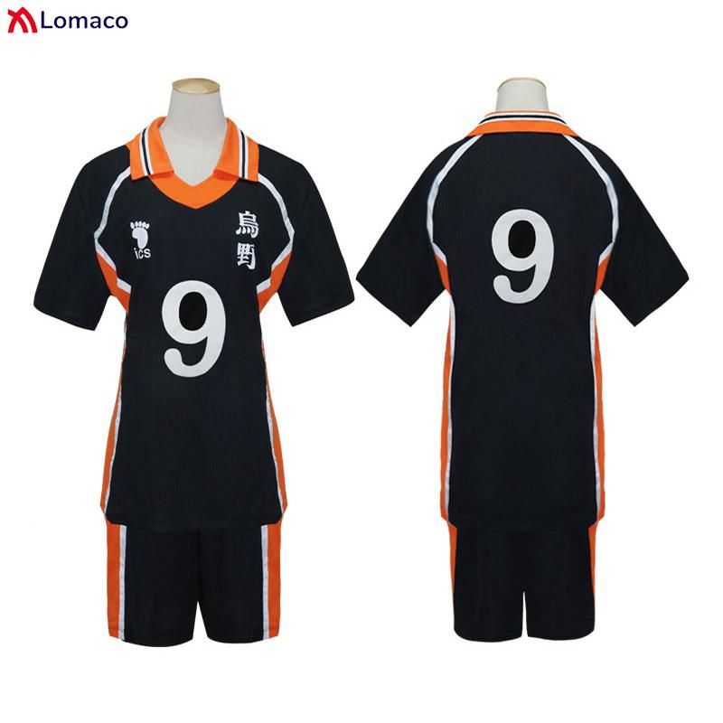 Anime Haikyu Karasuno High School Volleyball Club Shoyo Hinata Kageyama Tobio Sportswear Jersey Uniform Suit Cosplay Costume