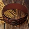 Embossed PU Leather Belt Renassance Medieval Buckle Belt Viking Wide Belt Norse Cosplay Belt Halloween Men Costume