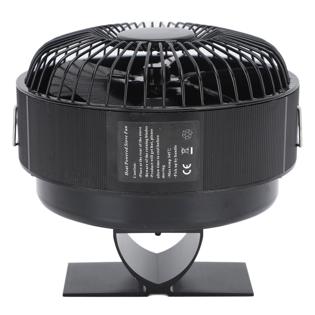 Round Fireplace Fan Heat Powered Stove Fan Aluminum Alloy Wood Burner Kerosene Stove Fan for