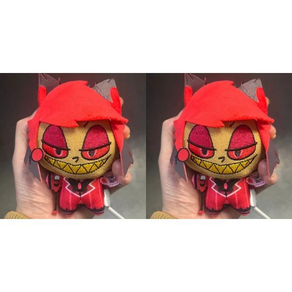 Hot 11cm Hazbin Hotel Alastor Anime Game Peripherals Soft Plush Stuffed Doll Ornament Toy Fans Gift Replica Edition Not Genuine
