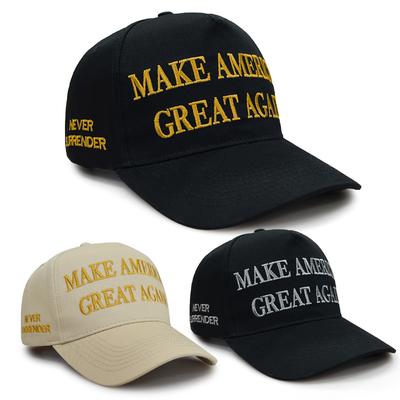 Donald 45-47 Non Arrenderti Cappellino MAGA Slogan Make America Great Again con Bandiera USA Cappellino da Baseball Regolabile Nero