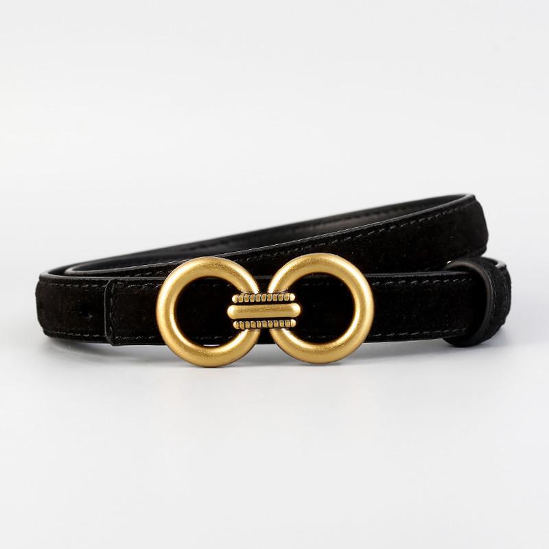 Classic Leather Waist Belt For Women With Alloy Buckle For Casual And Office Use