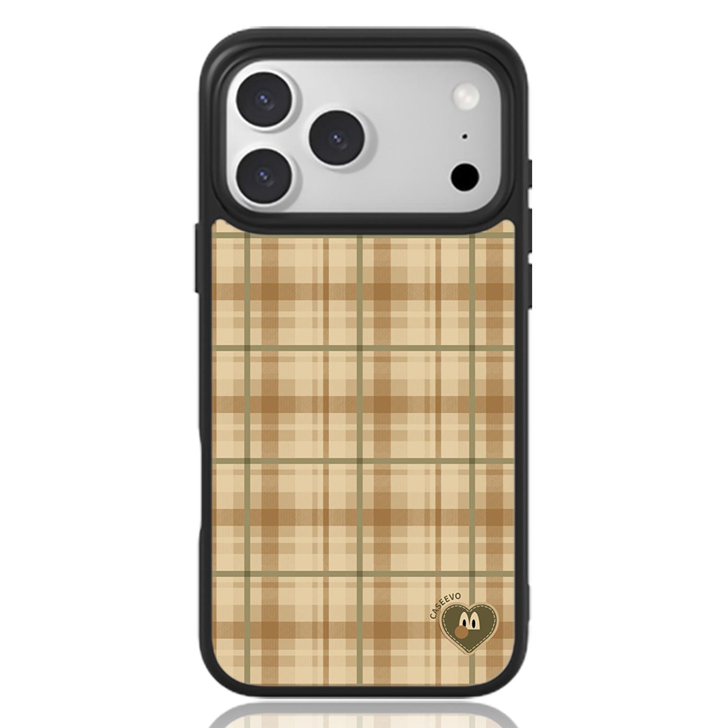 

CASEEVO For iPhone 17 Pro Case Compatible with MagSafe Grid Pattern TPU PC Phone Cover