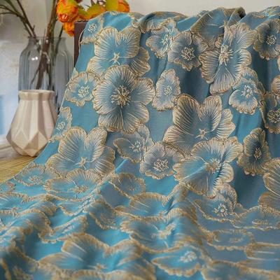 Eleganter bronzierter Goldfaden Blumenstruktur Jacquardstoff 3D geprägt DIY Nähen Hanfu Cheongsam Kleid Tasche Stoff Heimtextilien