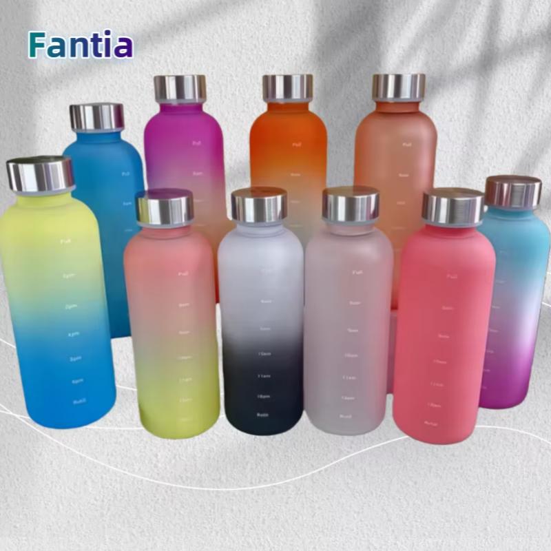 550ml Sport Water Bottle With Time Marker Motivational Reusable Fitness Sports Outdoors Travel Leakproof Frosted Plastic Cup