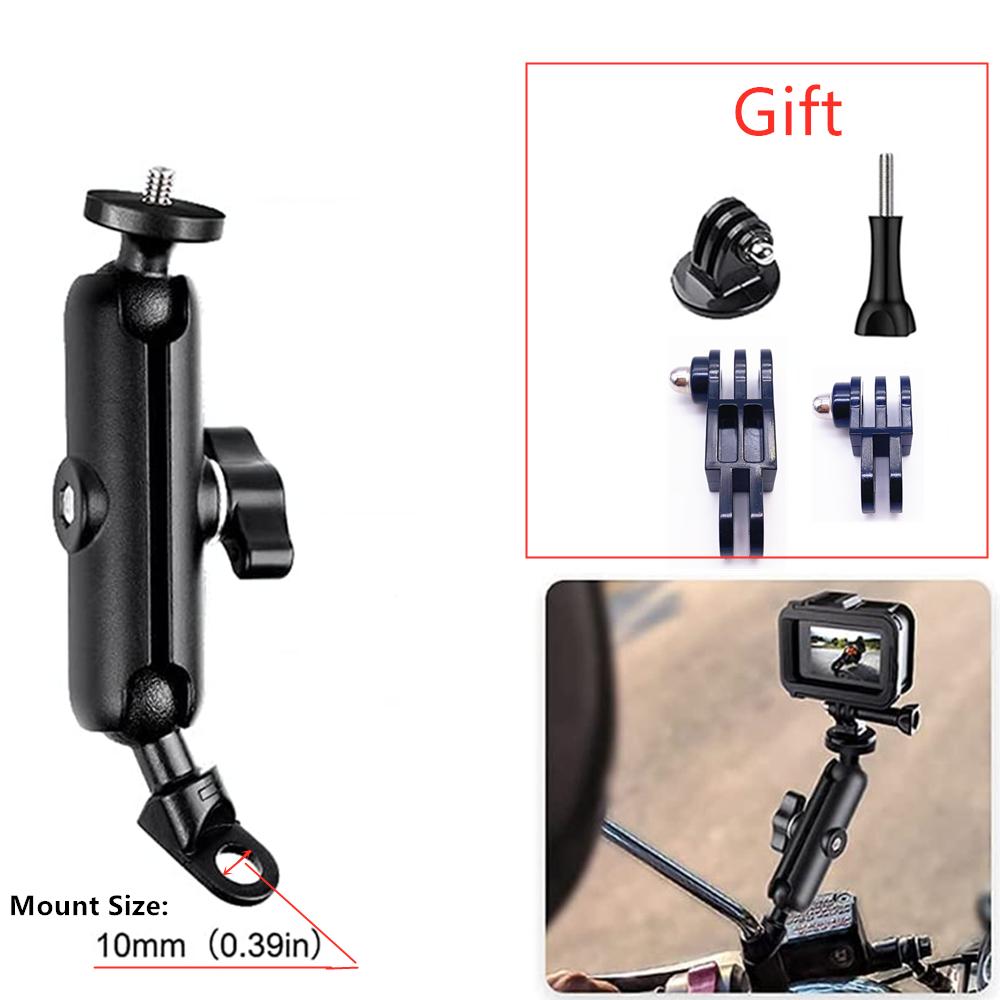 9-35mm Motorcycle Holder Handlebar Mirror Stand Car Seat Mount Bracket for GoPro Hero 12 11 9 10 Phone Action Camera Accessories