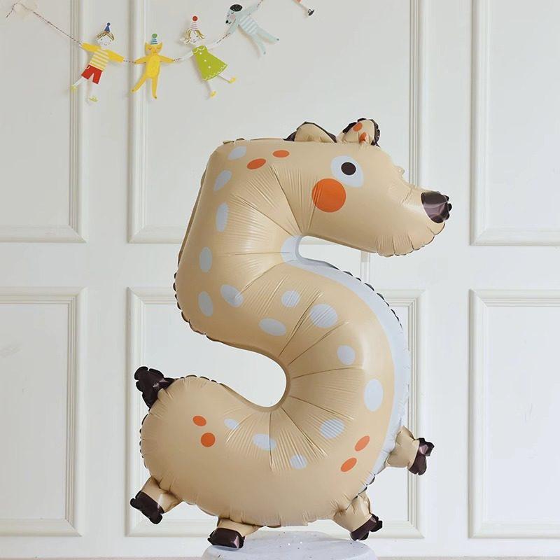 Cute Cartoon Animal Foil Balloons for Baby's First Birthday or Children's Festival Decorations