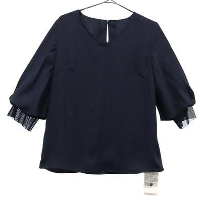 Unused Viaggio Blu 7 Minutes Sleeve Blouse 1 Navy Shirt Women Used