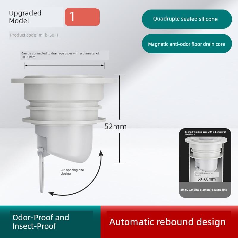 Anti-Odor Sealing Plug for Floor Drain, Bathroom Sewer Anti-Odor Device, Sink Drain Pipe Blocker