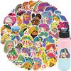 50 Cartoon Abstract Characters Doodle Stickers Decorative Guitar Notebook Suitcase DIY Waterproof Stickers