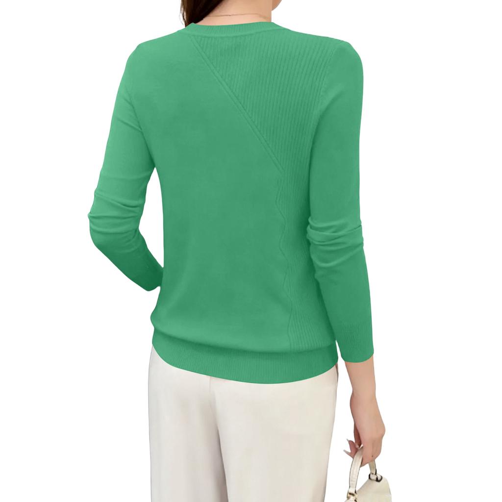 Women's Gentle And Stylish Design, Slim And Versatile Knitted Bottoming Shirt