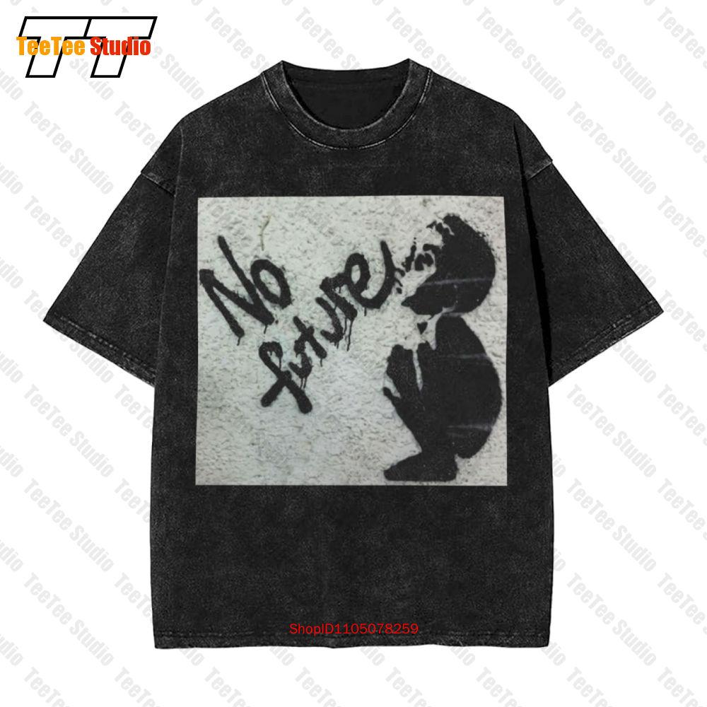 Banksy No Future Vintage Oversized TShirt VGT S