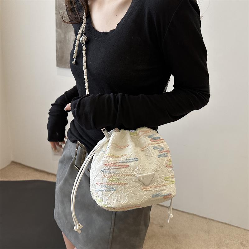 Casual Women's Bag New Fashionable One-shoulder Personality Simple Summer New Chinese Bag Crossbody Bucket Bag