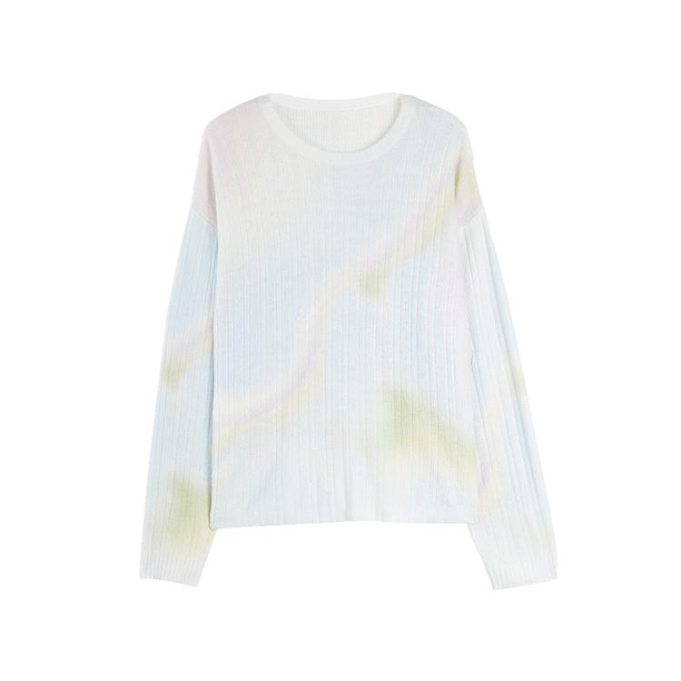 Elle Fashion Comfortable Casual Simple Tie-Dye Mohair Pullover Sweater Women sweater EZ52378