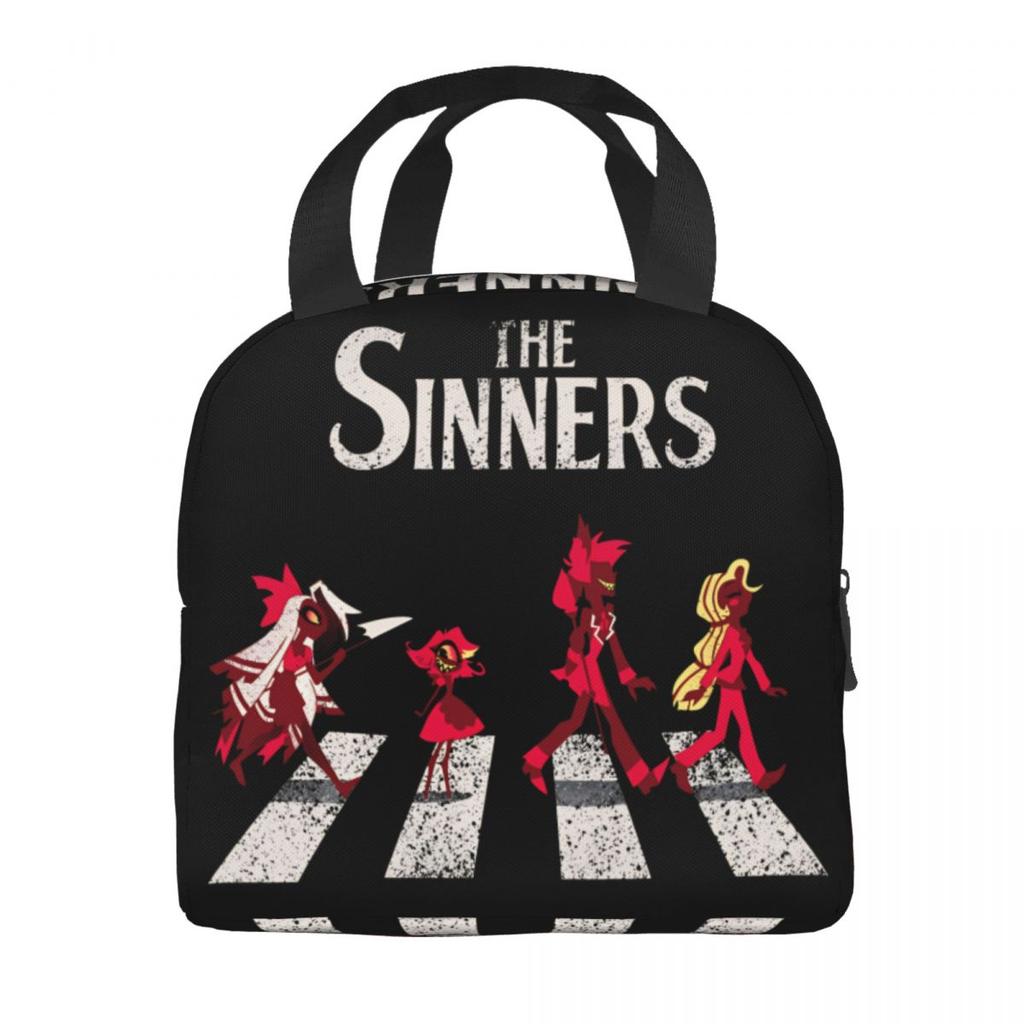 Isolierte Lunchtaschen Hazbins Hotels Merch Lunchbox für Essen Lässige Kühlbox Thermische Bento-Box für die Schule