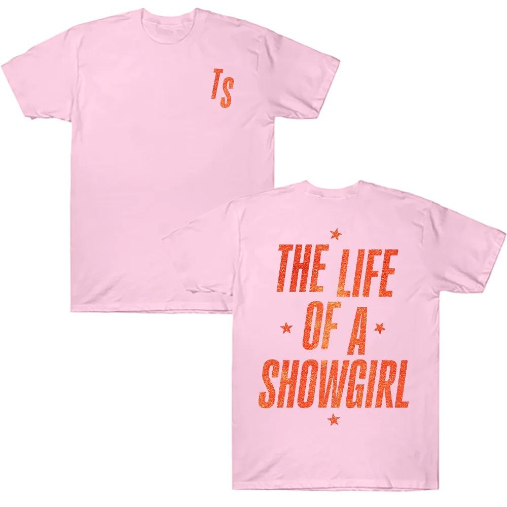 Cotton Vintage The Life of A Showgirl T-shirts New Album 2026 Tees TS Gift for Fan Clothing Summer Fashion Men Women Top