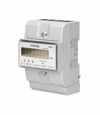 Orno 3-Fazowy Licznik Energii Elektrycznej, 80A, Mid, 3 Moduły, Din Th-35Mm