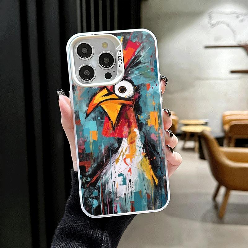 Chicken Hen Rooster Soft Phone Case for iPhone 15 16 17 Pro Max 17Air 16E 14 Plus 13 12 Mini Shockproof Cover Back Shell