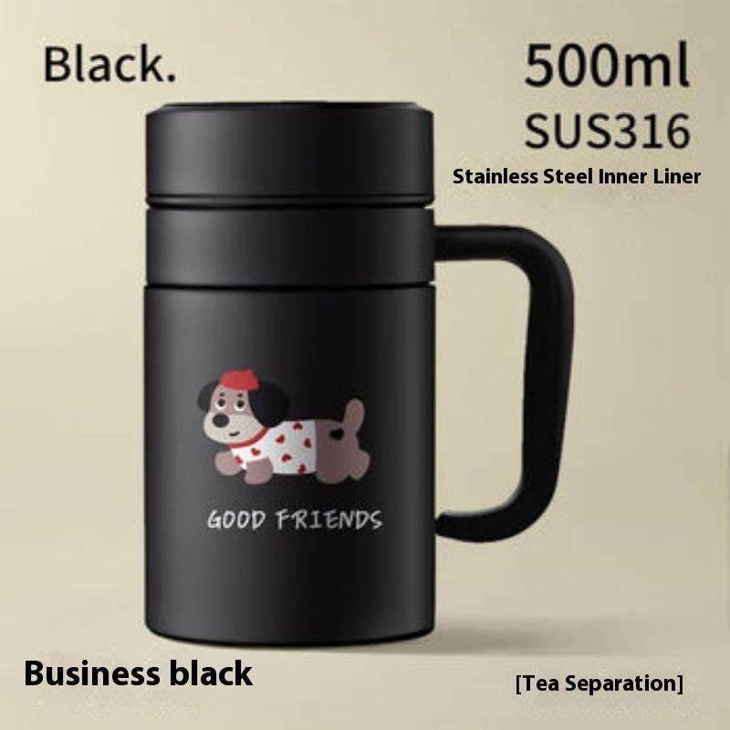 Gianxi Cute Insulated Cup 2025 Tea Separation Tea Cup With Handle Winter Office Water Cup Insulated Cup