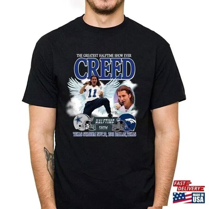 The Greatest Halftime Show Ever Creed 2024 T-Shirt Music Concert Tee Band Fan Unisex T-Shirt M